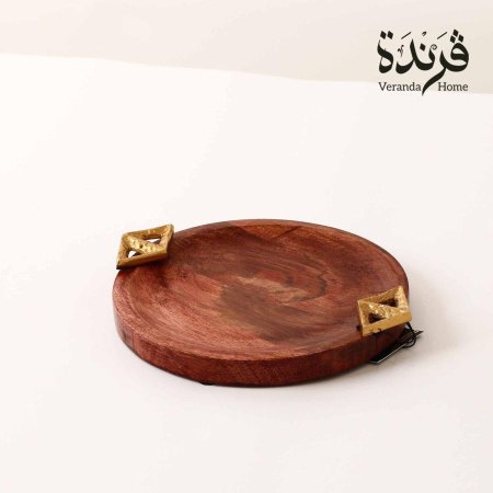 طقم 6 صحون كيك خشب هندي