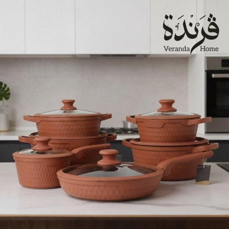 طقم طناجر جرانيت 12 قطعة