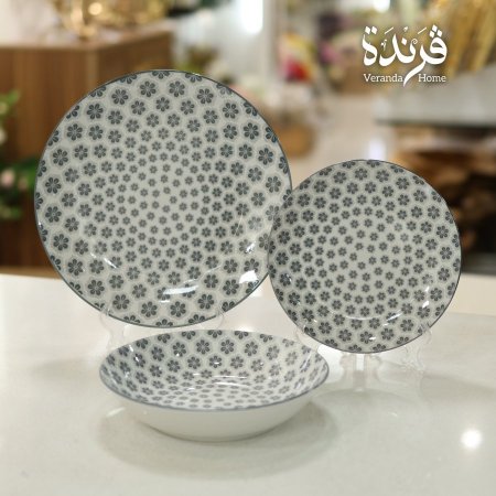 طقم صحون 18 قطعة مورد