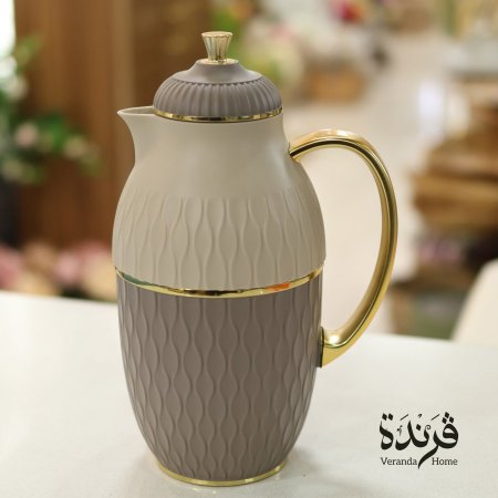 تيرموس قهوة لونين مع ذهبي