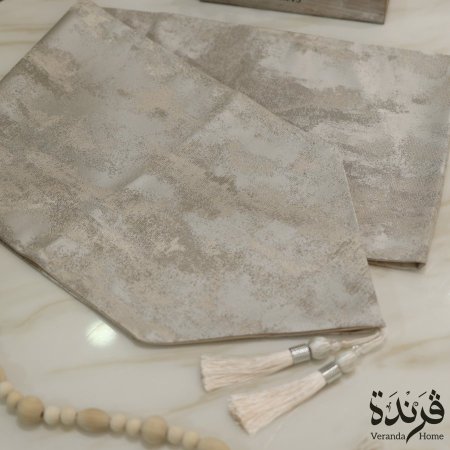 رنر طاولة نقشة الرخام الباهت بطول 210سم