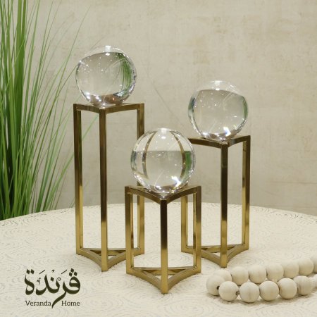 طقم 3 تحف بلورة