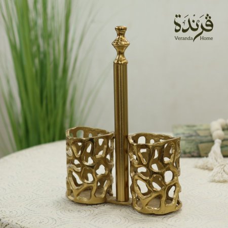 حمالة كاسات هندي لون ذهبي
