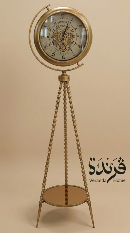 ساعة ستاند ذهبي معدن 160 سم