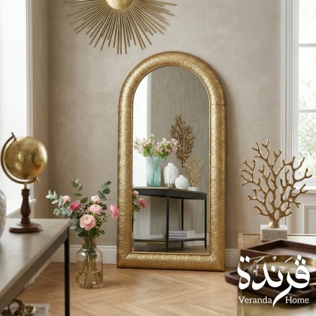 مراية ستاند معدن ذهبي 160 سم