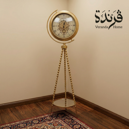 ساعة ستاند ذهبي معدن 160 سم