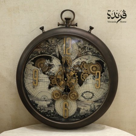 ساعة حائط 55 سم مع مسننات متحركة