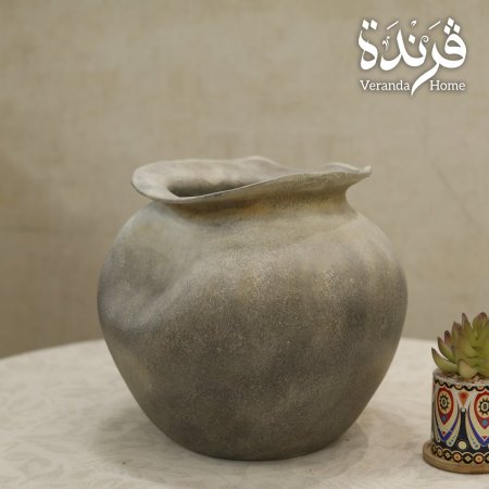 مزهرية حجر بيج وبني