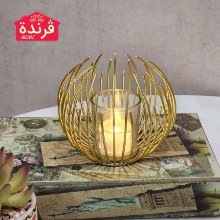 شمعدان شكل كروي معدن