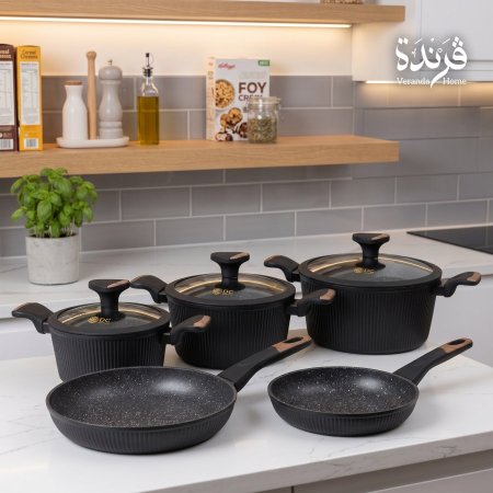 طقم 3 طناجر مع قلايتين جرانيت