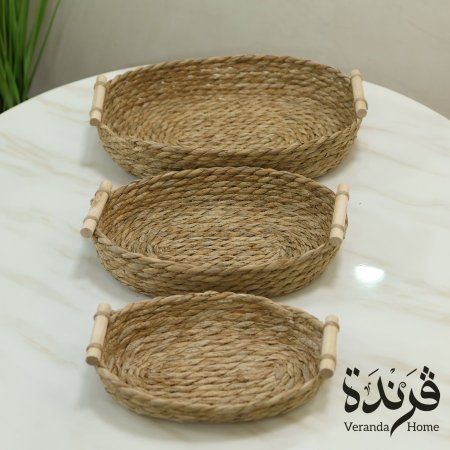 طقم 3 سلال قش