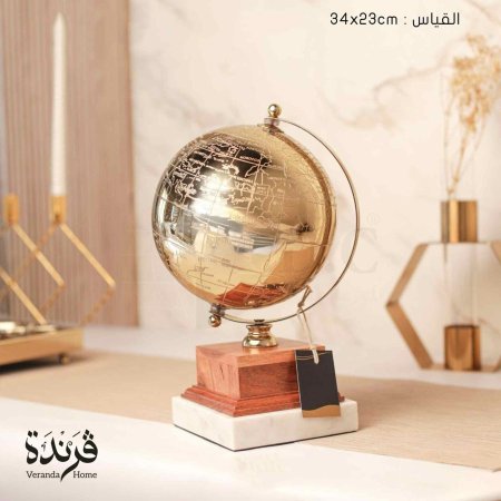 تحفة الكرة ارضية ذهبي هندي