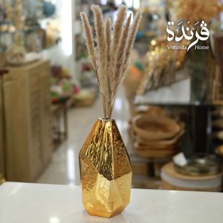 مزهرية بورسلان ذهبي