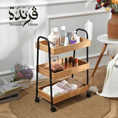 ستاند خشب بامبو مع عجال