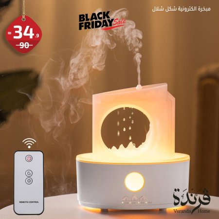 مبخرة الكترونية شلال مع تساقط لقطرات الماء