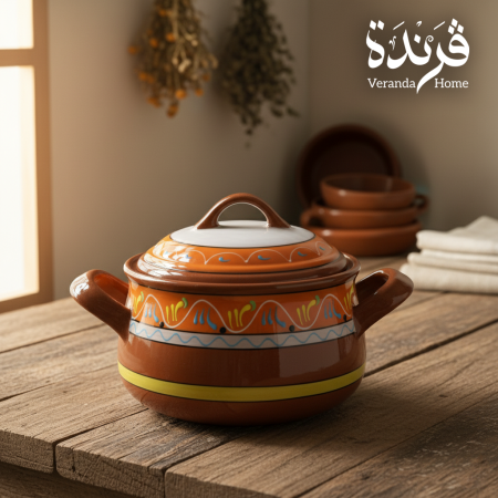 طنجرة للفرن سيراميك فخارة مزخرف