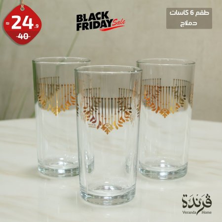 طقم 6 كاسات ماء